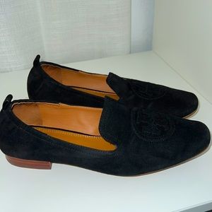 Tory Burch Black Suede Loafers